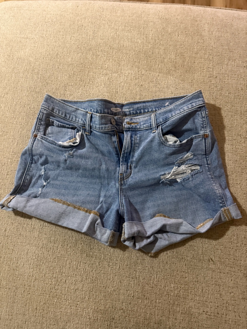 Old Navy Light Blue Denim Boyfriend Shorts